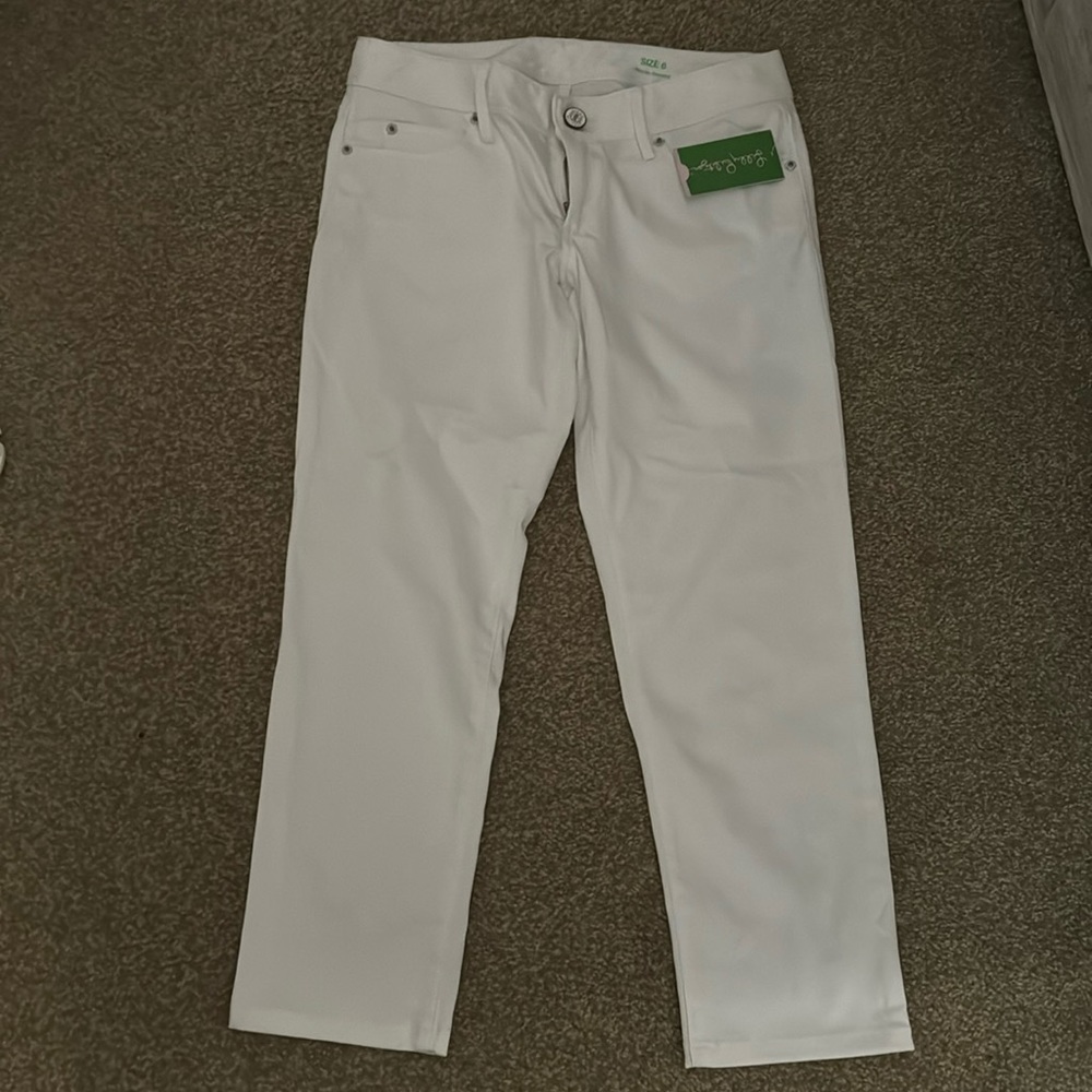 Lilly Pulitzer white cropped Jean - NWT